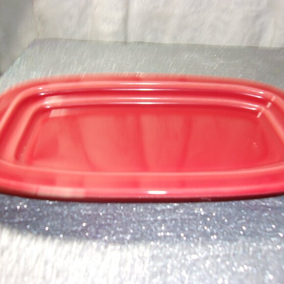 H-232 FIESTA WARE RED BUTTER DISH TRAY - Picture 6 of 8